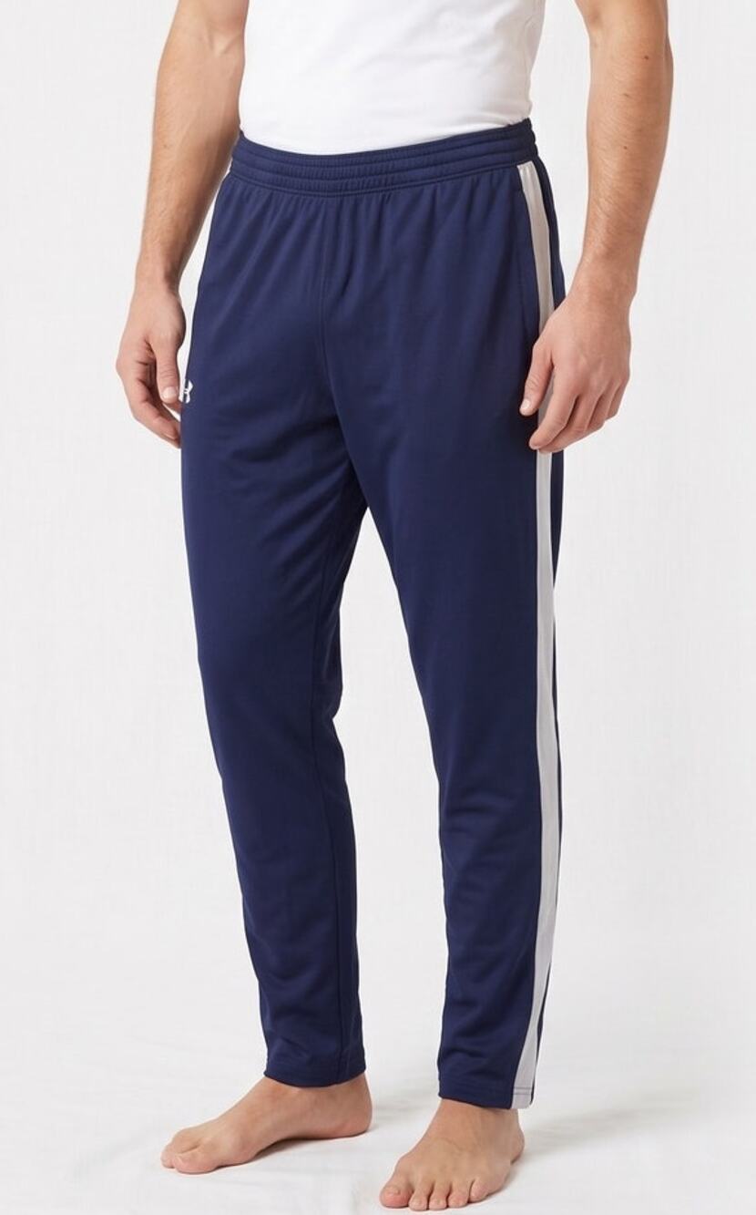 Under Armour Fitted Coupe Mens XL Pants Blue with White Stripe